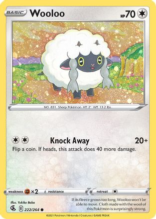 Wooloo (222/264) (Cosmos Holo) [Sword & Shield: Fusion Strike] - Pokémon - Card Brawlers | Quebec | Canada |