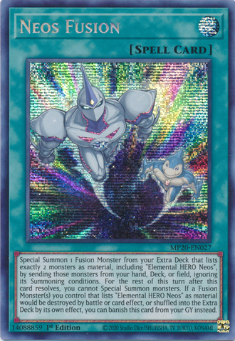 Neos Fusion [MP20-EN027] Prismatic Secret Rare - Yu-Gi-Oh! - Card Brawlers | Quebec | Canada |