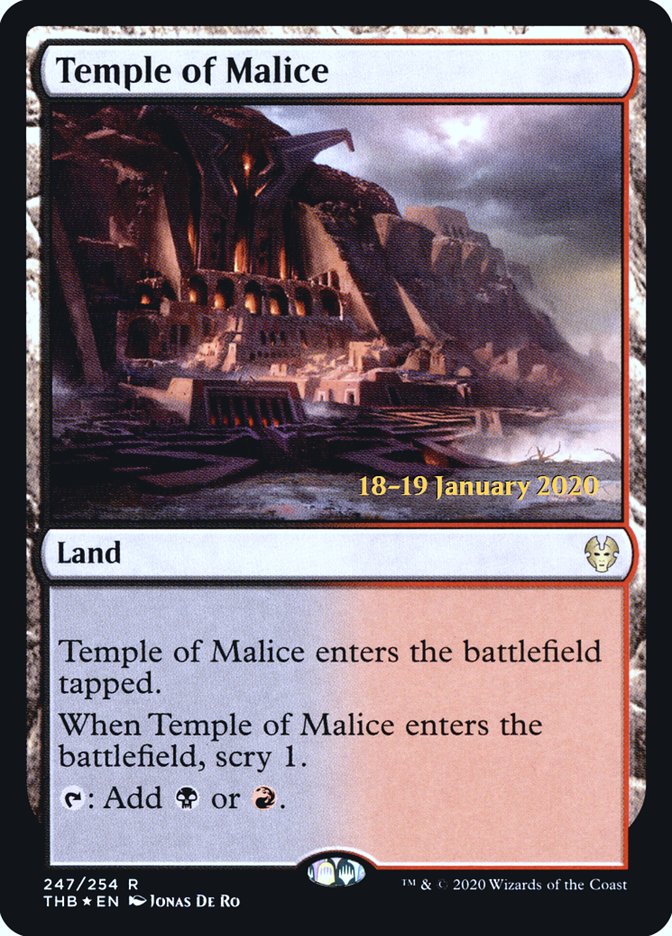 Temple of Malice [Theros Beyond Death Prerelease Promos] - Magic: The Gathering - Card Brawlers | Quebec | Canada |