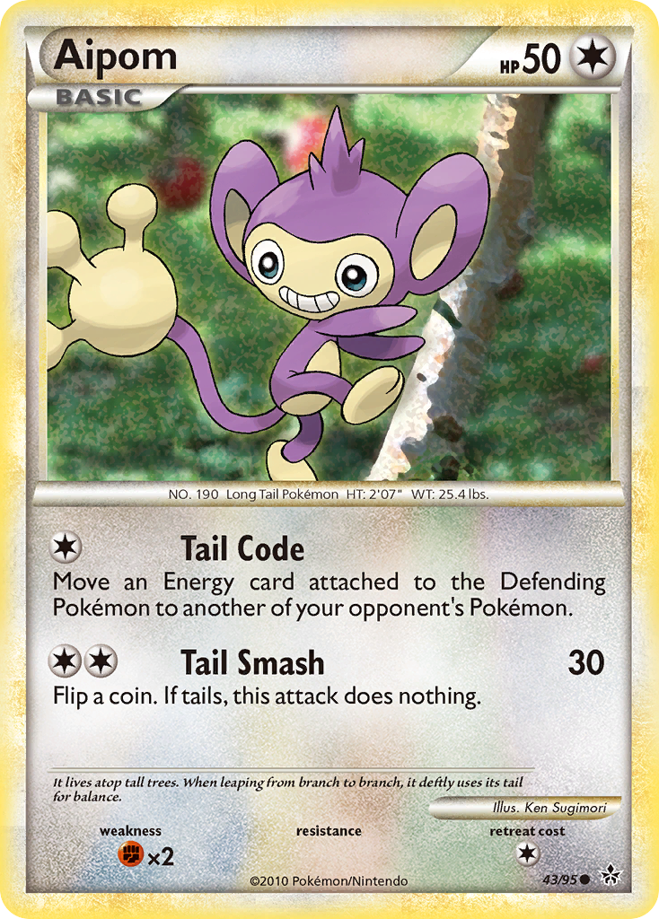 Aipom (43/95) [HeartGold & SoulSilver: Unleashed] - Pokémon - Card Brawlers | Quebec | Canada |