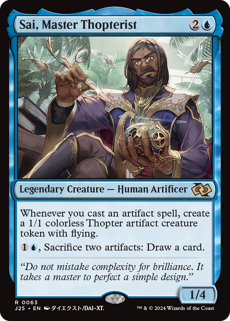 Sai, Master Thopterist (Anime) [Foundations Jumpstart] - Magic: The Gathering - Card Brawlers | Quebec | Canada |