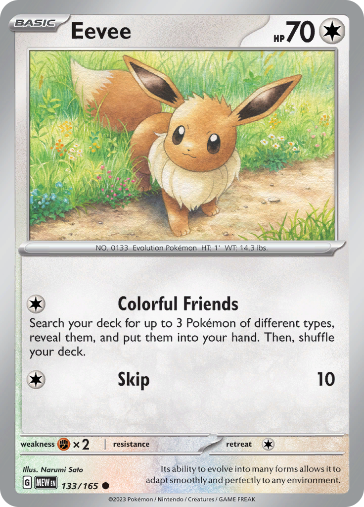 Eevee (133/165) [Scarlet & Violet 151] - Pokémon - Card Brawlers | Quebec | Canada |