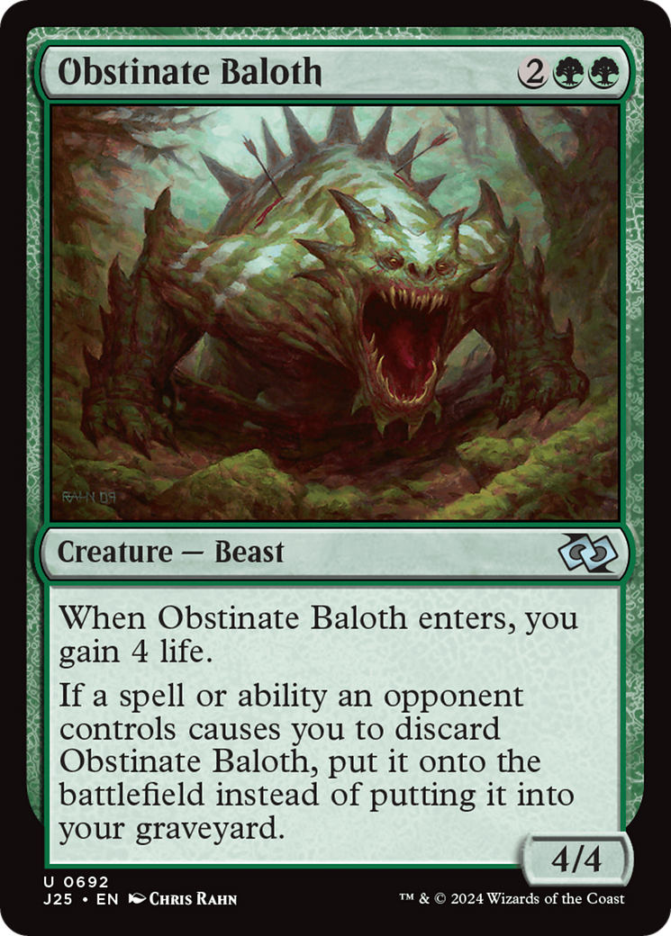 Obstinate Baloth [Foundations Jumpstart] - Magic: The Gathering - Card Brawlers | Quebec | Canada |