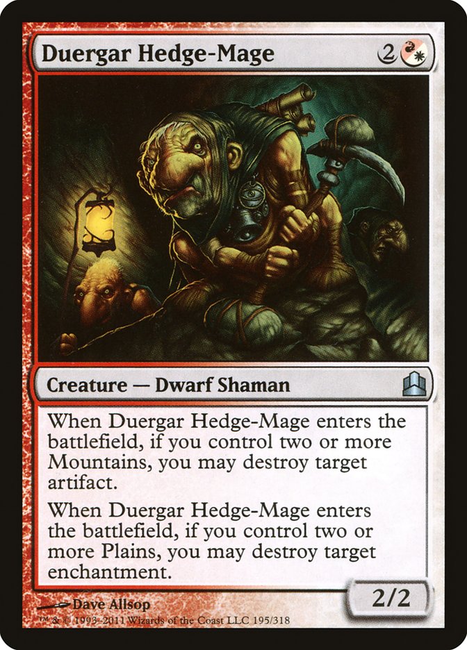 Duergar Hedge-Mage [Commander 2011] - Magic: The Gathering - Card Brawlers | Quebec | Canada |