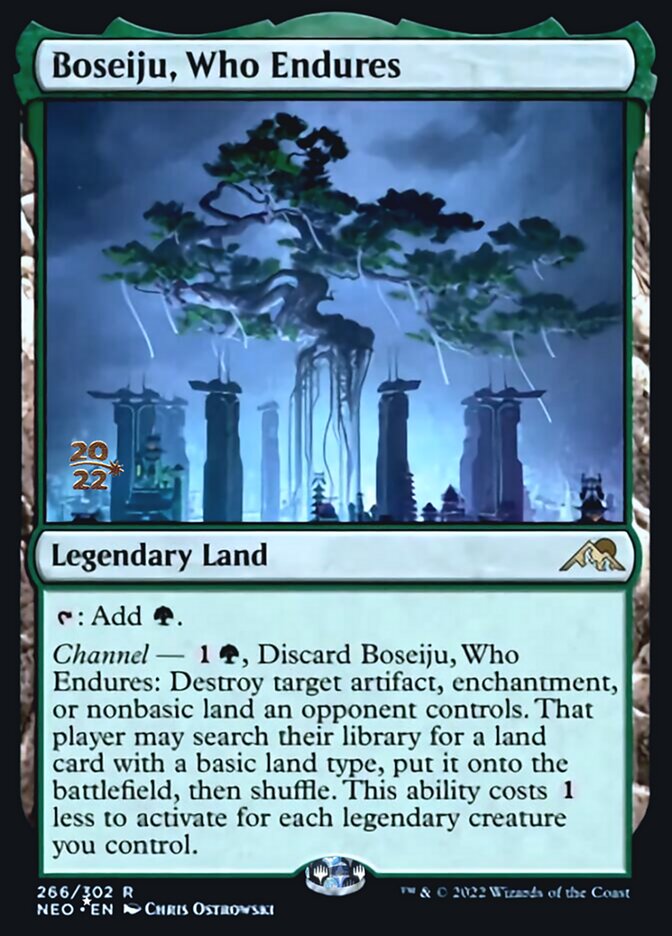 Boseiju, Who Endures [Kamigawa: Neon Dynasty Prerelease Promos] - Magic: The Gathering - Card Brawlers | Quebec | Canada |