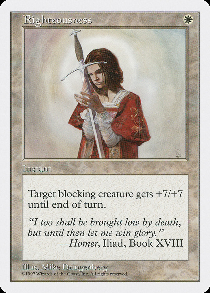 Righteousness [Fifth Edition] - Magic: The Gathering - Card Brawlers | Quebec | Canada |