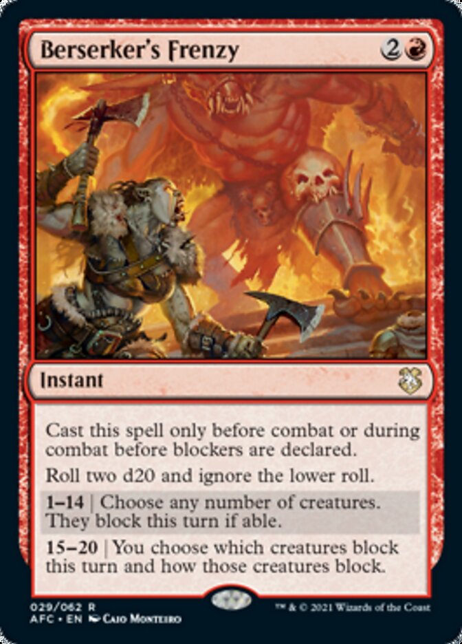 Berserker's Frenzy [Dungeons & Dragons: Adventures in the Forgotten Realms Commander] - Magic: The Gathering - Card Brawlers | Quebec | Canada |