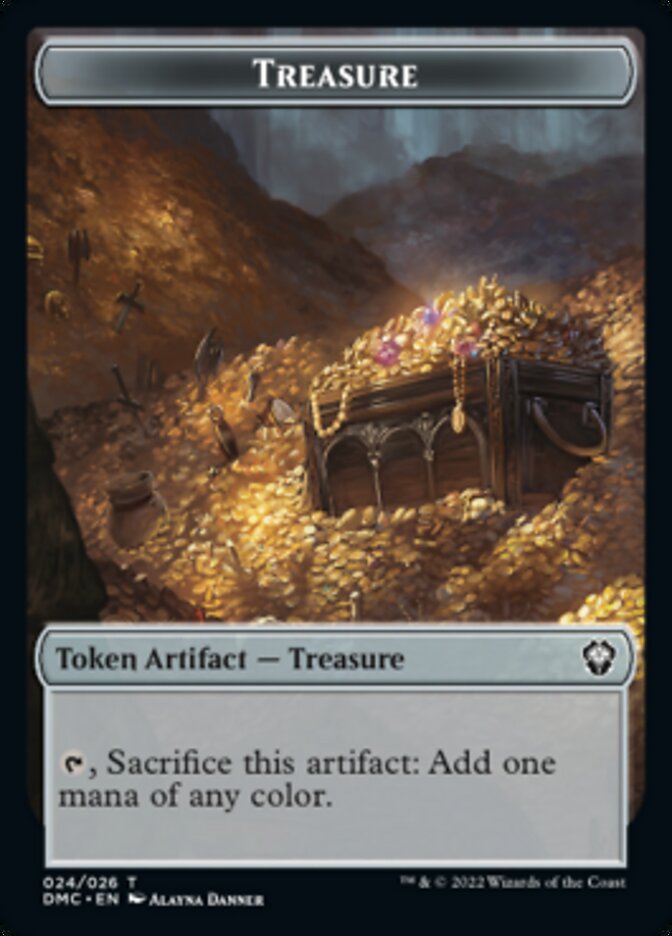 Elephant // Treasure Double-Sided Token [Dominaria United Commander Tokens] - Magic: The Gathering - Card Brawlers | Quebec | Canada |