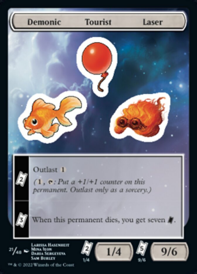 Demonic Tourist Laser [Unfinity Stickers] - Magic: The Gathering - Card Brawlers | Quebec | Canada |