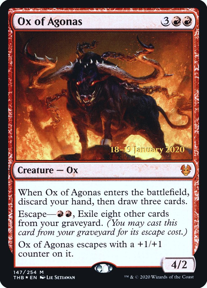 Ox of Agonas [Theros Beyond Death Prerelease Promos] - Magic: The Gathering - Card Brawlers | Quebec | Canada |