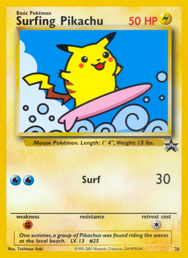 Surfing Pikachu (28) [Wizards of the Coast: Black Star Promos] - Pokémon - Card Brawlers | Quebec | Canada |