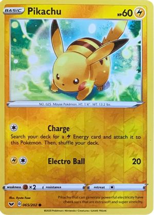 Pikachu (065/202) (Reverse Cosmos Holo) [Sword & Shield: Base Set] - Pokémon - Card Brawlers | Quebec | Canada |