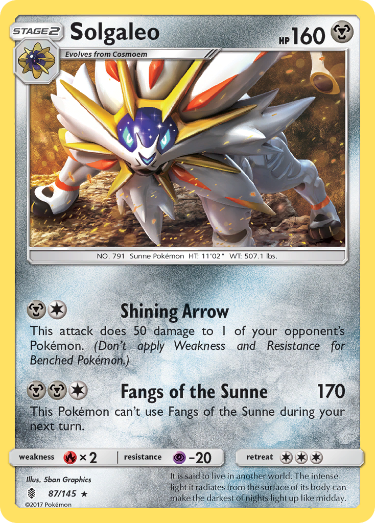 Solgaleo (87/145) [Sun & Moon: Guardians Rising] - Pokémon - Card Brawlers | Quebec | Canada |