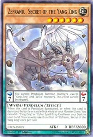 Zefraniu, Secret of the Yang Zing [CROS-EN025] Rare - Yu-Gi-Oh! - Card Brawlers | Quebec | Canada |