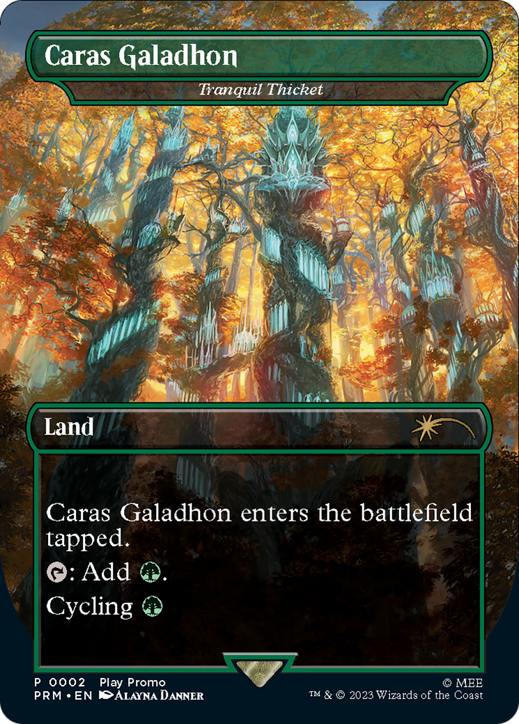 Tranquil Thicket - Caras Galadhon (Borderless) [Wizards Play Network 2023] - Magic: The Gathering - Card Brawlers | Quebec | Canada |