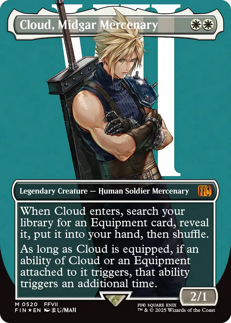 Cloud, Midgar Mercenary (Borderless) (Surge Foil) [FINAL FANTASY] - Magic: The Gathering - Card Brawlers | Quebec | Canada |