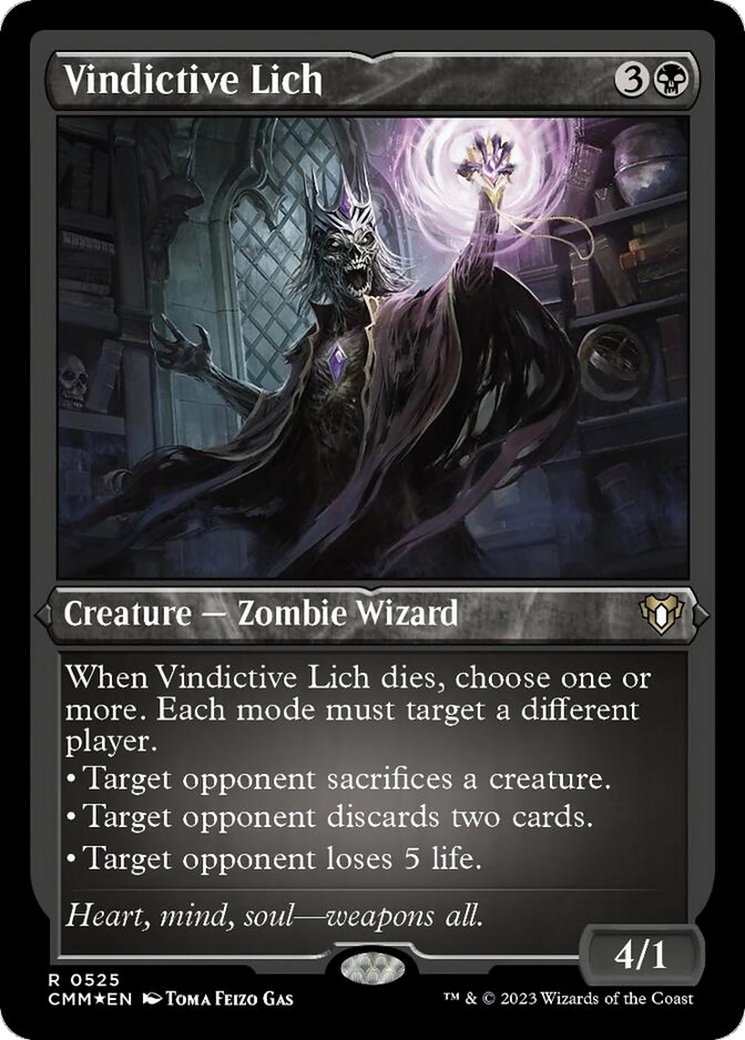 Vindictive Lich (Foil Etched) [Commander Masters] - Magic: The Gathering - Card Brawlers | Quebec | Canada |
