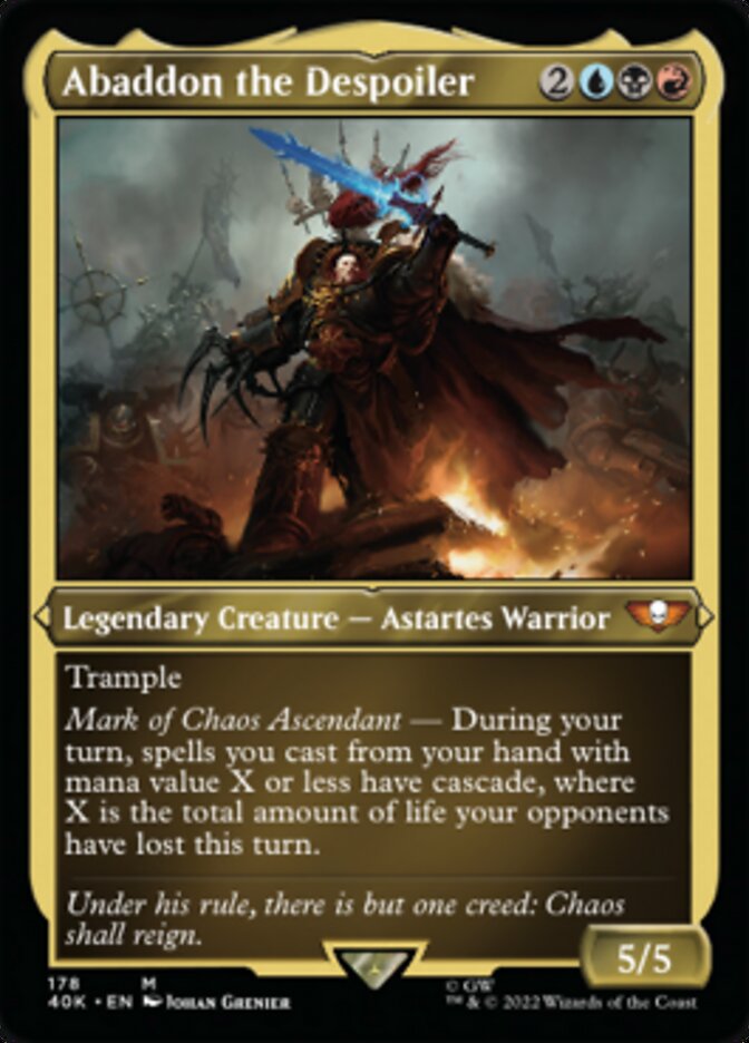 Abaddon the Despoiler (Display Commander) (Surge Foil) [Warhammer 40,000] - Magic: The Gathering - Card Brawlers | Quebec | Canada |