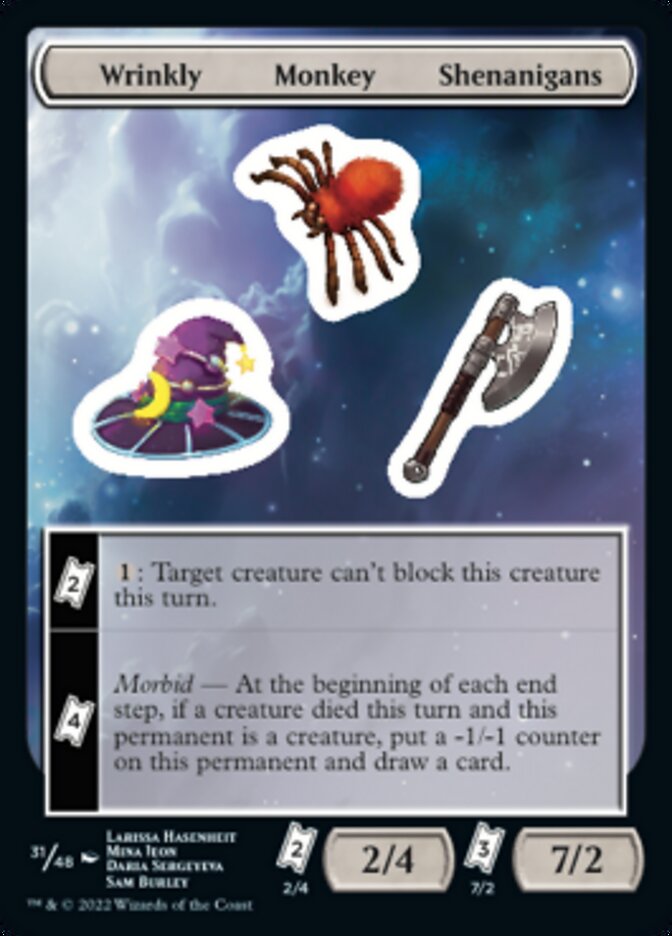 Wrinkly Monkey Shenanigans [Unfinity Stickers] - Magic: The Gathering - Card Brawlers | Quebec | Canada |