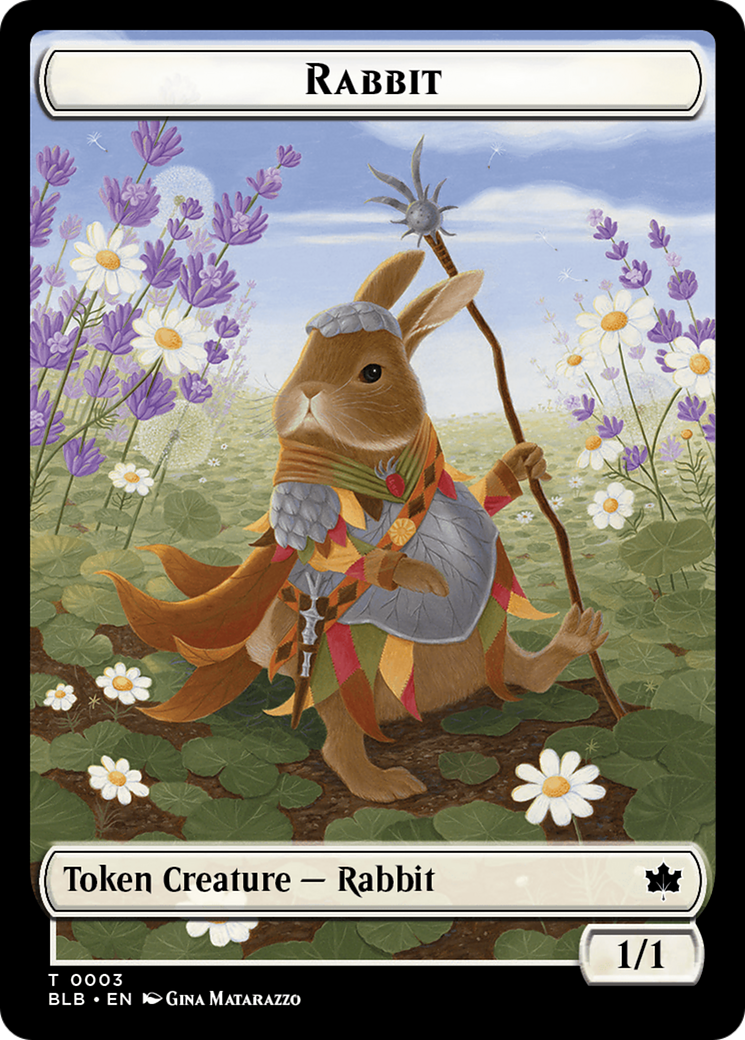 Rabbit // Flowerfoot Swordmaster Double-Sided Token [Bloomburrow Tokens] - Magic: The Gathering - Card Brawlers | Quebec | Canada |