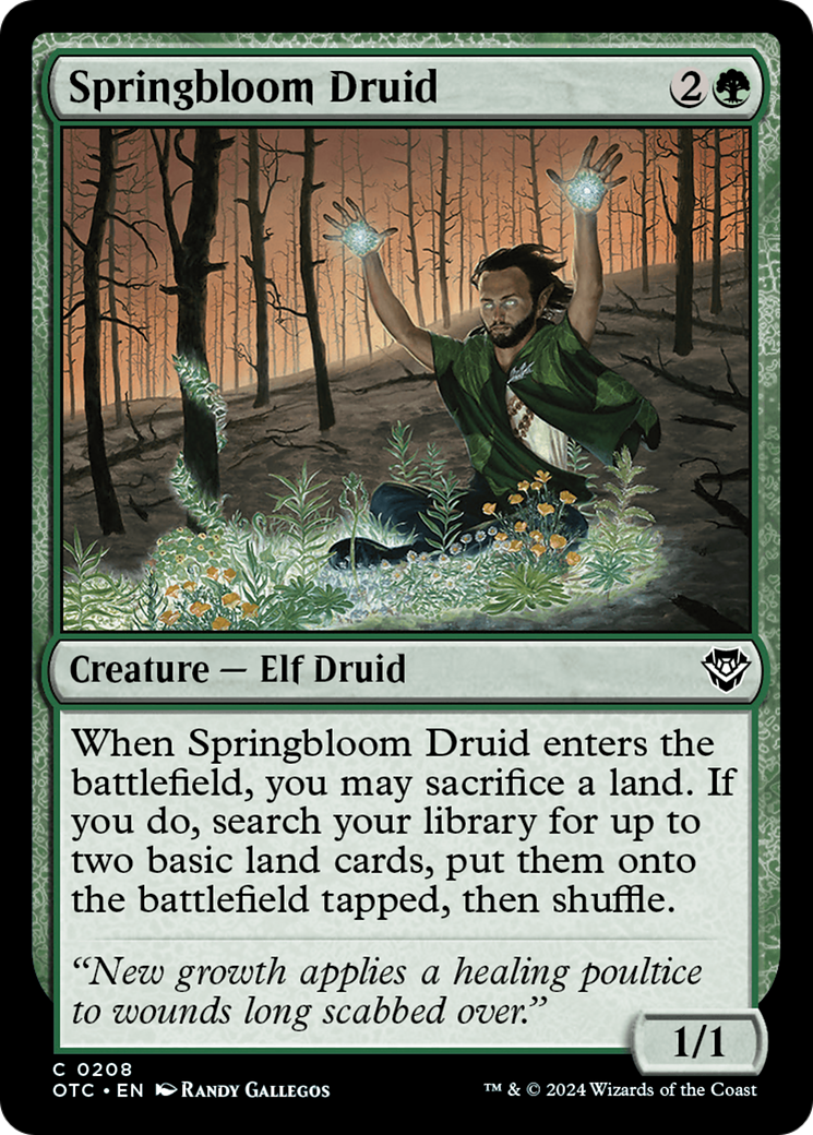 Springbloom Druid [Outlaws of Thunder Junction Commander] - Magic: The Gathering - Card Brawlers | Quebec | Canada |