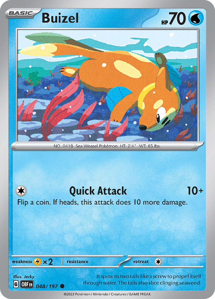 Buizel (048/197) [Scarlet & Violet: Obsidian Flames] - Pokémon - Card Brawlers | Quebec | Canada |