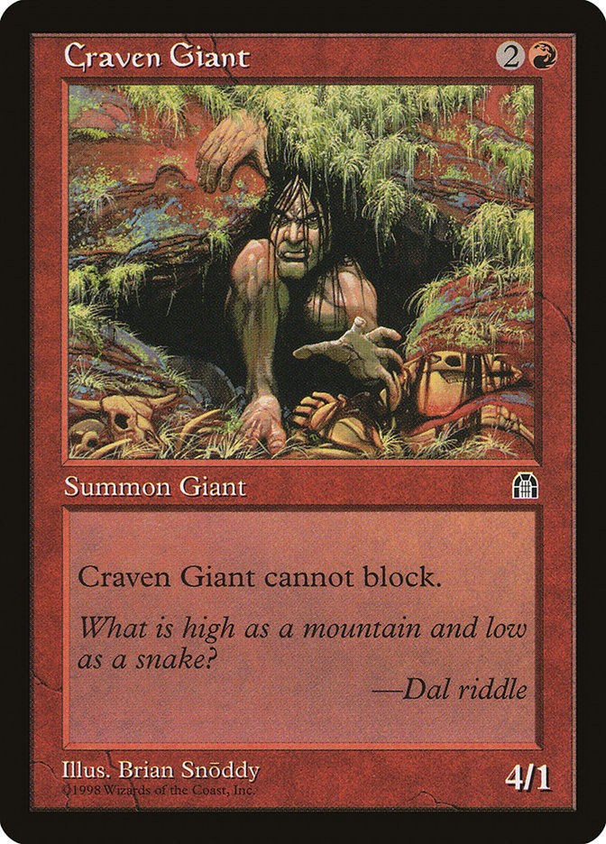 Craven Giant [Stronghold] - Magic: The Gathering - Card Brawlers | Quebec | Canada |