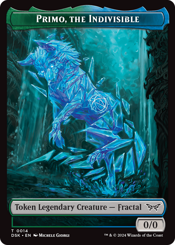 Primo, the Indivisible // Manifest Double-Sided Token [Duskmourn: House of Horror Tokens] - Magic: The Gathering - Card Brawlers | Quebec | Canada |
