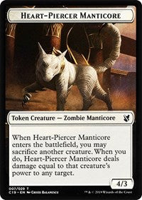 Heart-Piercer Manticore // Dragon Double-Sided Token [Commander 2019 Tokens] - Magic: The Gathering - Card Brawlers | Quebec | Canada |