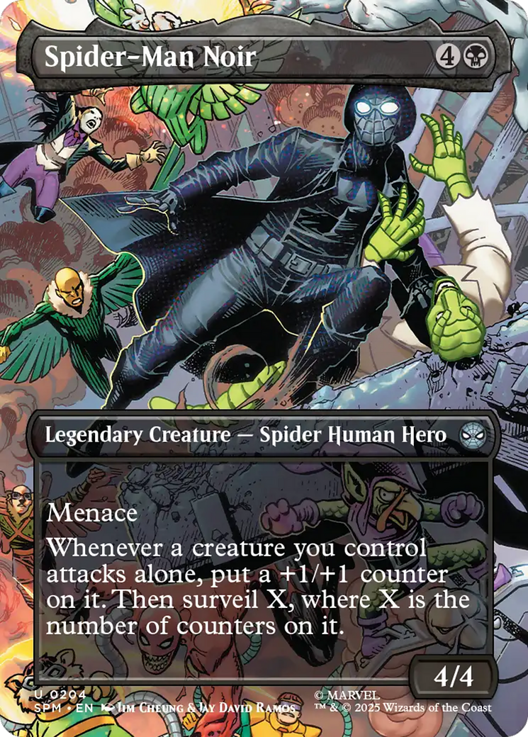 Spider-Man Noir (Borderless) [Marvel's Spider-Man] - Magic: The Gathering - Card Brawlers | Quebec | Canada |