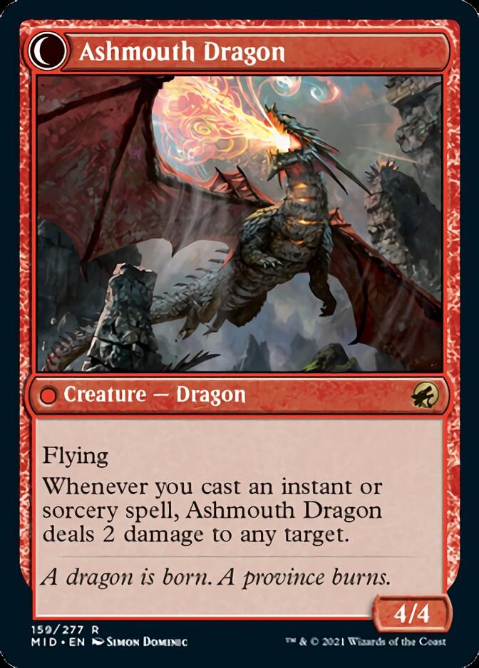 Smoldering Egg // Ashmouth Dragon [Innistrad: Midnight Hunt] - Magic: The Gathering - Card Brawlers | Quebec | Canada |