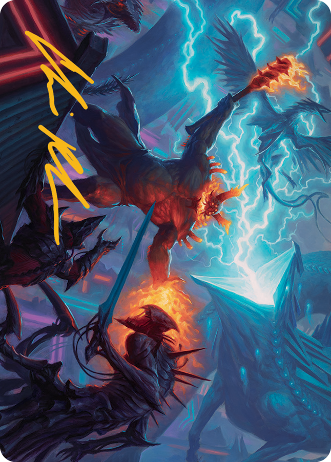 Hidetsugu and Kairi Art Card (Gold-Stamped Signature) [March of the Machine Art Series] - Magic: The Gathering - Card Brawlers | Quebec | Canada |
