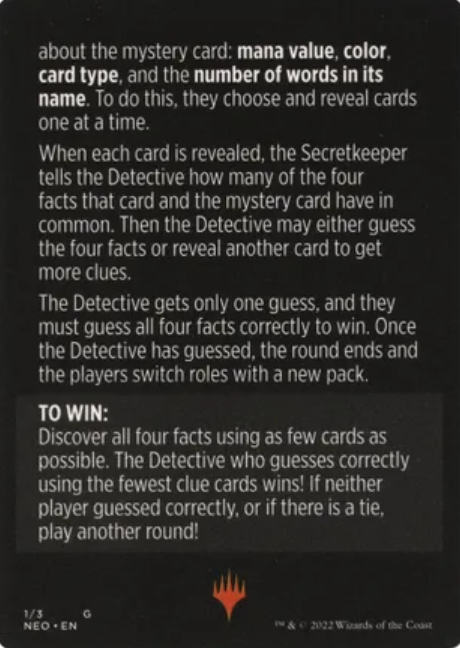 Booster Sleuth (Magic Minigame) [Kamigawa: Neon Dynasty Minigame] - Magic: The Gathering - Card Brawlers | Quebec | Canada |