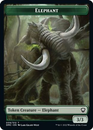 Elephant // Treasure Double-Sided Token [Dominaria United Commander Tokens] - Magic: The Gathering - Card Brawlers | Quebec | Canada |
