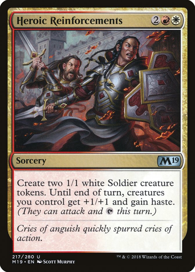 Heroic Reinforcements [Core Set 2019] - Magic: The Gathering - Card Brawlers | Quebec | Canada |