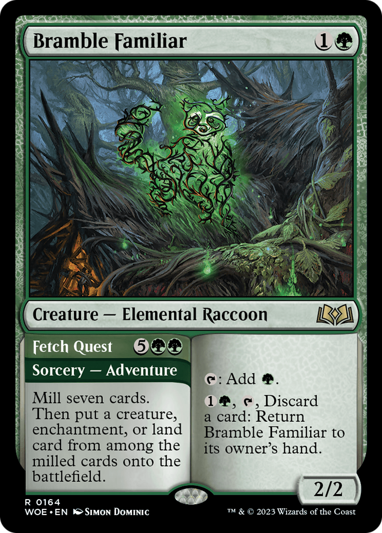 Bramble Familiar // Fetch Quest [Wilds of Eldraine] - Magic: The Gathering - Card Brawlers | Quebec | Canada |