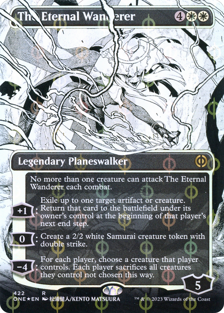 The Eternal Wanderer (Borderless Manga Step-and-Compleat Foil) [Phyrexia: All Will Be One] - Magic: The Gathering - Card Brawlers | Quebec | Canada |