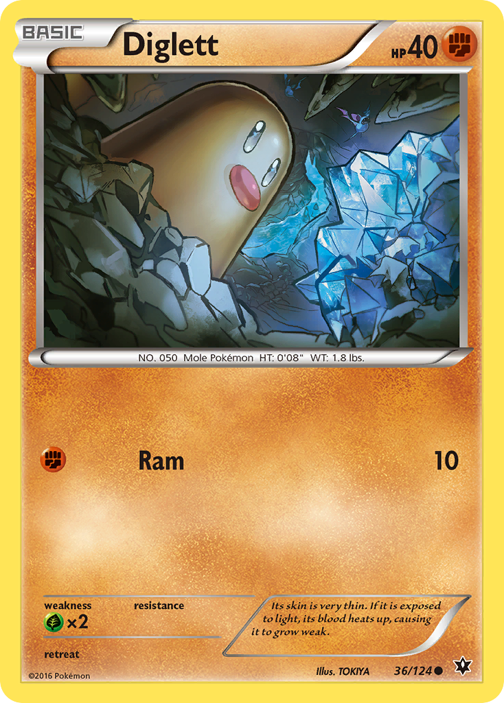 Diglett (36/124) [XY: Fates Collide] - Pokémon - Card Brawlers | Quebec | Canada |