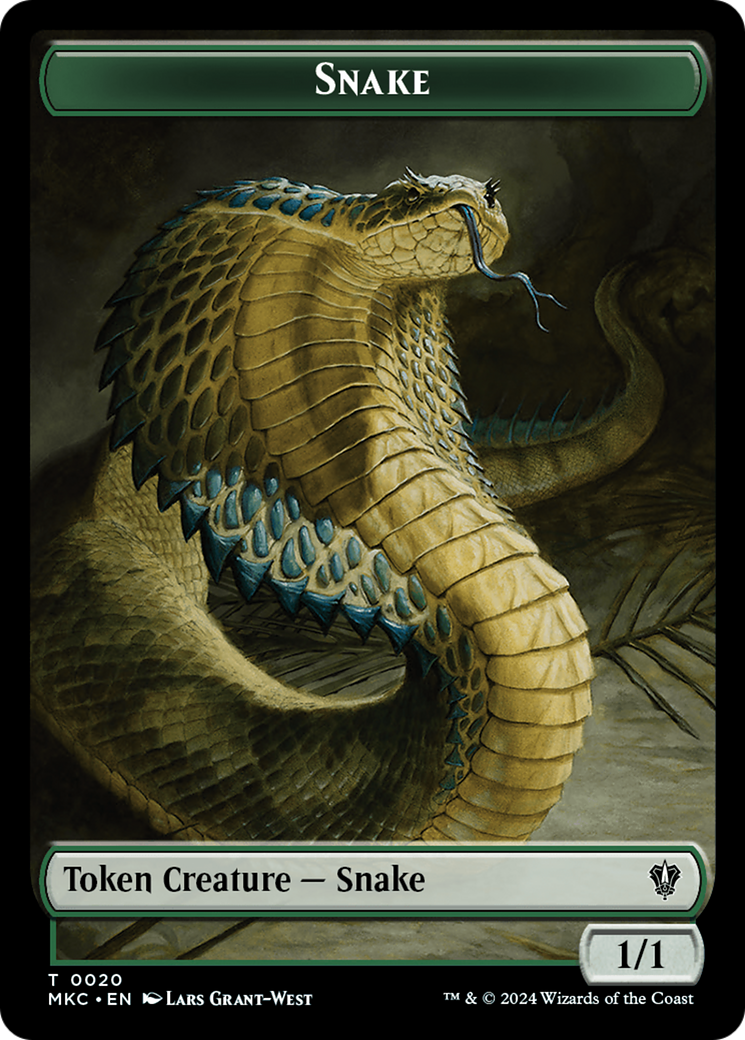 Snake // Morph Double-Sided Token [Murders at Karlov Manor Commander Tokens] - Magic: The Gathering - Card Brawlers | Quebec | Canada |