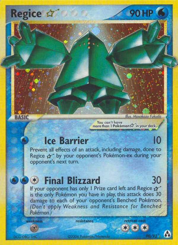 Regice Star (90/92) [EX: Legend Maker] - Pokémon - Card Brawlers | Quebec | Canada |