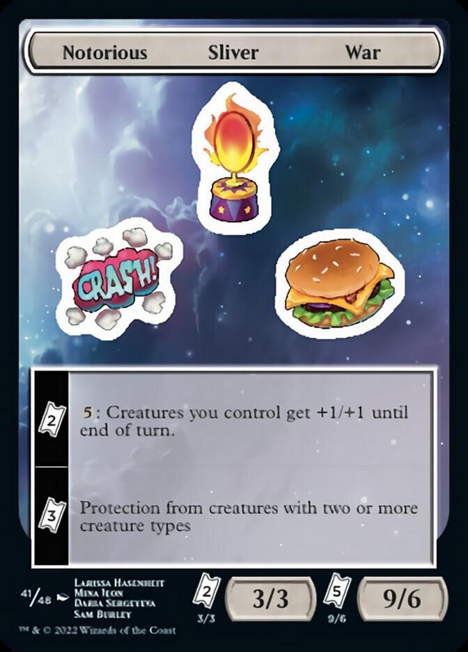 Notorious Sliver War [Unfinity Stickers] - Magic: The Gathering - Card Brawlers | Quebec | Canada |