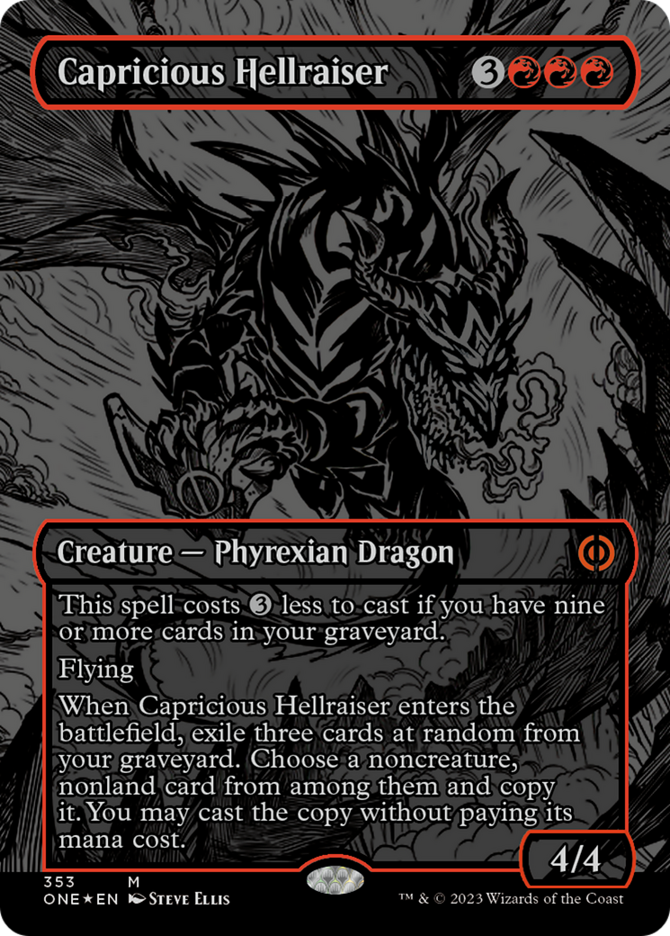 Capricious Hellraiser (Oil Slick Raised Foil) [Phyrexia: All Will Be One] - Magic: The Gathering - Card Brawlers | Quebec | Canada |