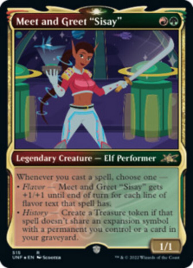 Meet and Greet "Sisay" (Showcase) (Galaxy Foil) [Unfinity] - Magic: The Gathering - Card Brawlers | Quebec | Canada |