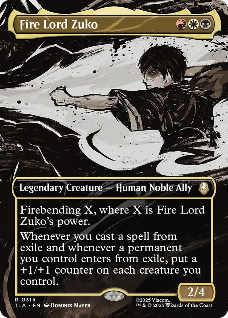 Fire Lord Zuko (Borderless) [Avatar: The Last Airbender] - Magic: The Gathering - Card Brawlers | Quebec | Canada |