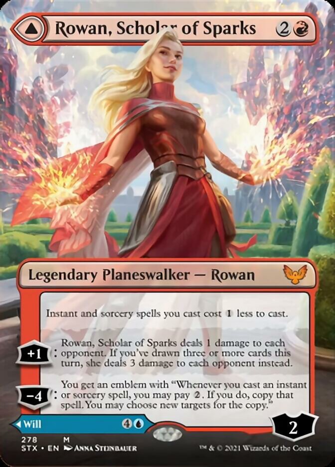 Rowan, Scholar of Sparks // Will, Scholar of Frost (Borderless) [Strixhaven: School of Mages] - Magic: The Gathering - Card Brawlers | Quebec | Canada |