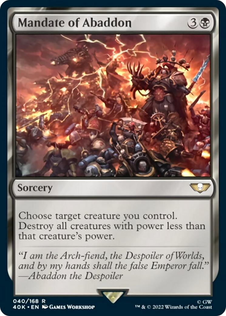 Mandate of Abaddon [Warhammer 40,000] - Magic: The Gathering - Card Brawlers | Quebec | Canada |