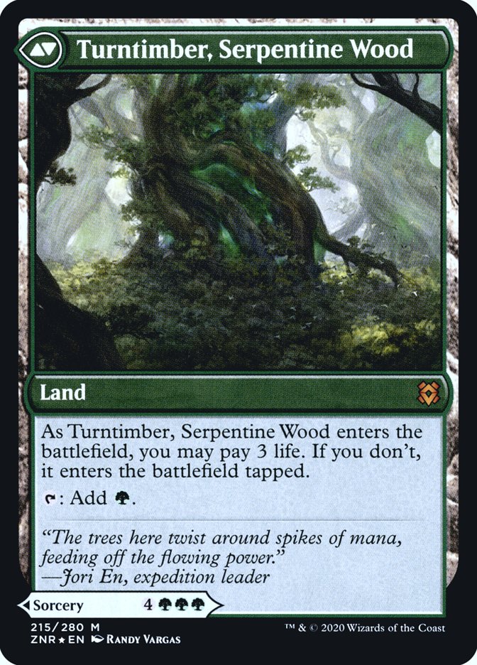 Turntimber Symbiosis // Turntimber, Serpentine Wood [Zendikar Rising Prerelease Promos] - Magic: The Gathering - Card Brawlers | Quebec | Canada |