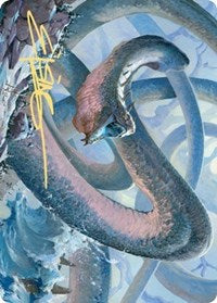 Koma, Cosmos Serpent 1 Art Card (Gold-Stamped Signature) [Kaldheim Art Series] - Magic: The Gathering - Card Brawlers | Quebec | Canada |