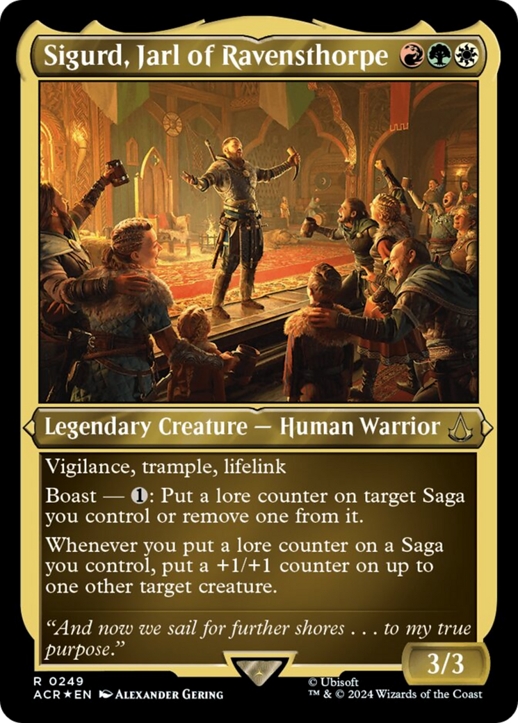 Sigurd, Jarl of Ravensthorpe (Foil Etched) [Assassin's Creed] - Magic: The Gathering - Card Brawlers | Quebec | Canada |
