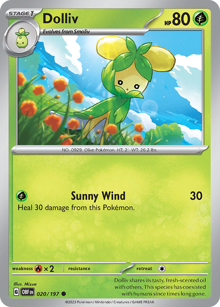 Dolliv (020/197) [Scarlet & Violet: Obsidian Flames] - Pokémon - Card Brawlers | Quebec | Canada |